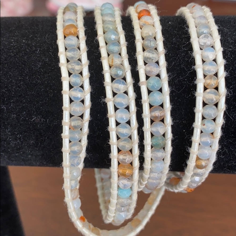Chan Lulu Wrap Bracelet White